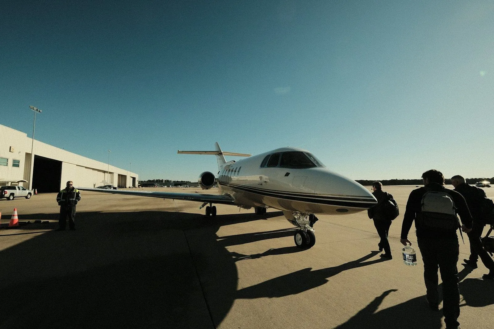 Private jet ready on the ramp